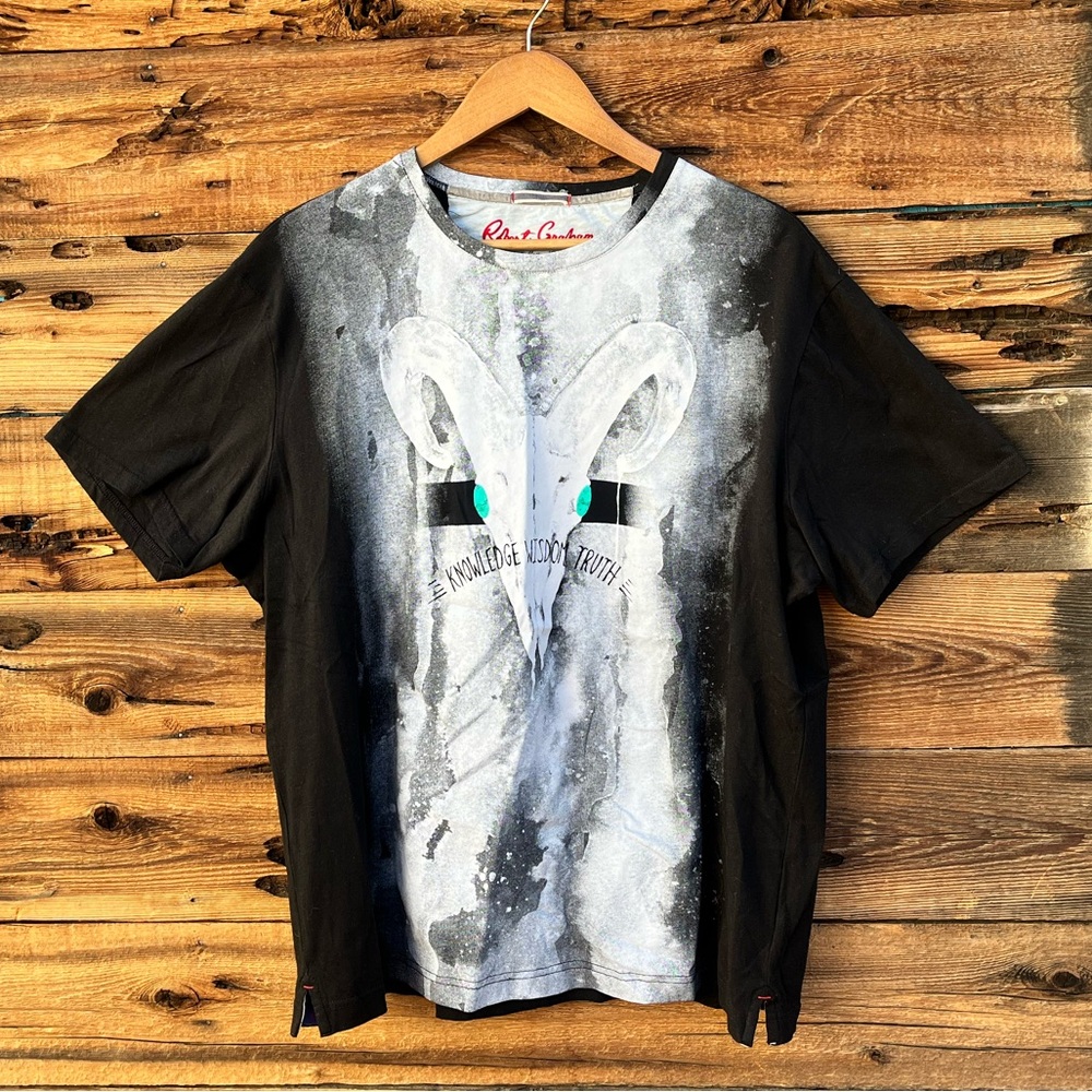 ROBERT GRAHAM | Black Skull T-Shirt XL